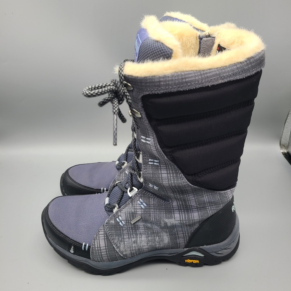Ahnu Northridge Tall Winter Boots Womens 7 Gray Waterproof Thinsulate Vibram